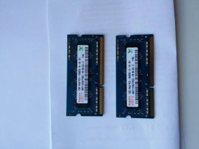Лот: 5463976. Фото: 1. SO-DIMM DDR3 HYNIX 1 Gb, 2 штуки. Оперативная память