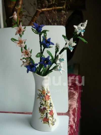 Лот: 18717039. Фото: 1. Цветы бисер Гладиолусы 24 см... Искусственные и сувенирные цветы