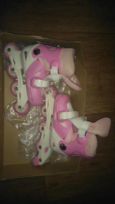 Лот: 7865388. Фото: 1. ролики розовые раздвижные. Другое (дети растут)