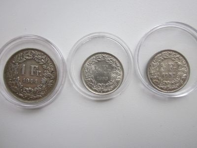 Лот: 21044037. Фото: 1. Швецария1 франк 1944г .1/2 франка... Европа