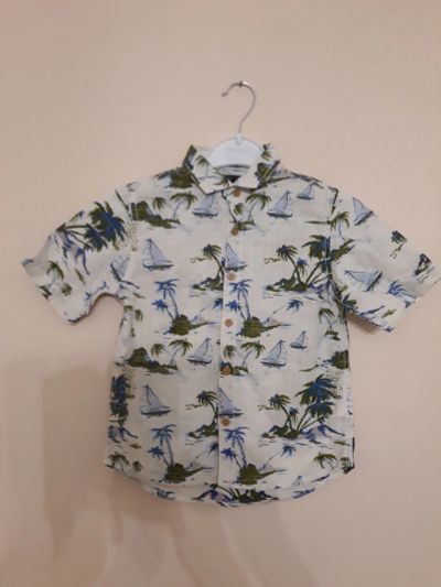 Лот: 19138944. Фото: 1. Рубашка детская в гавайском стиле... Рубашки, блузки, водолазки
