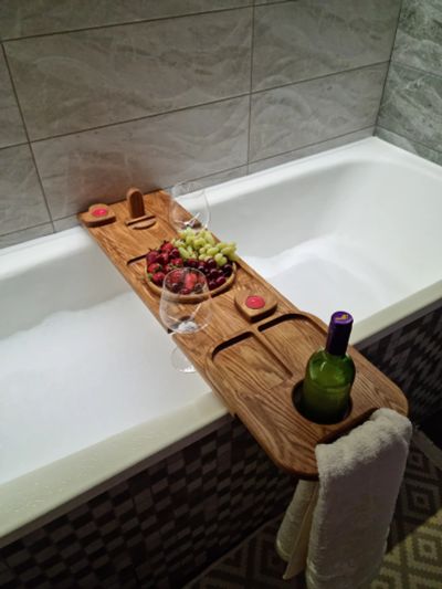 Лот: 19123050. Фото: 1. Столик для ванной/поднос (деревянные... Аксессуары