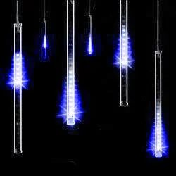 Лот: 4846955. Фото: 1. Гирлянда «Метеоры» синяя 72 LED... Гирлянды, шарики, новогодние аксессуары
