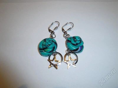 Лот: 308660. Фото: 1. Изделие из полимерной глины серьги... Серьги, каффы