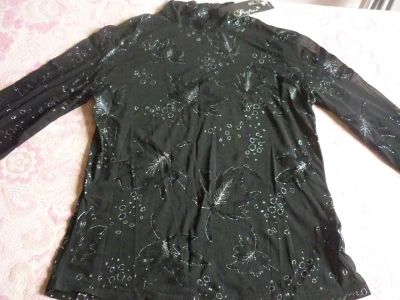 Лот: 6001652. Фото: 1. водолазка прозрачная новая черная... Блузы, рубашки