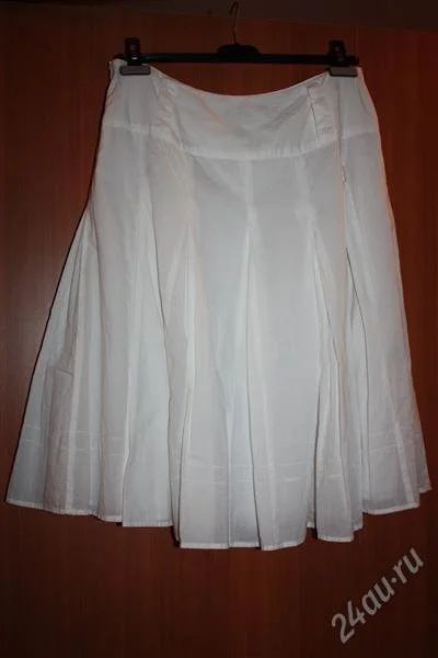 Лот: 2757281. Фото: 1. Белоснежная летняя юбка, р.46. Юбки