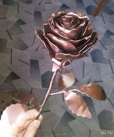 Лот: 9192653. Фото: 1. Кованая (кованная) роза (цветок... Искусственные и сувенирные цветы