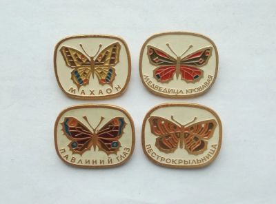 Лот: 19512367. Фото: 1. Значки Бабочки. Сувенирные