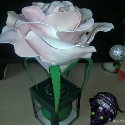 Лот: 15618559. Фото: 1. Роза декор из фоомирана. Свежие цветы