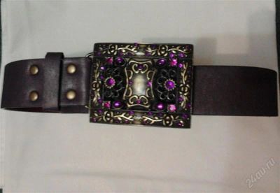 Лот: 1472309. Фото: 1. Ремень фиолетовый MODIS. Ремни, пояса