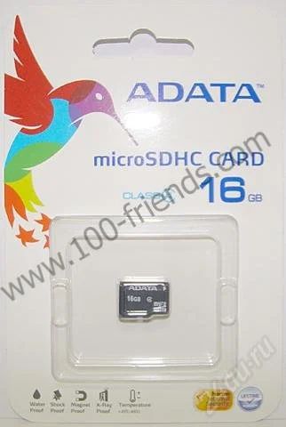 Лот: 1941909. Фото: 1. Карта памяти Micro SD 16Gb "A-Data... Карты памяти