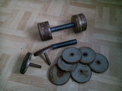 Лот: 4245779. Фото: 1. Гантели по 5 кг. Гантели