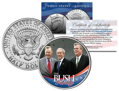 Лот: 11637872. Фото: 1. 50 центов США Семья Буш. Америка