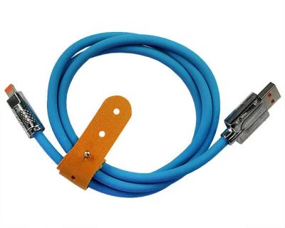 Лот: 20980005. Фото: 1. Кабель Lightning - USB 120Вт синий... Дата-кабели, переходники