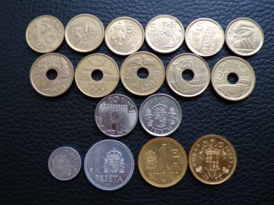 Лот: 25900033. Фото: 1. монеты Испании 1 песета 5 песет... Европа