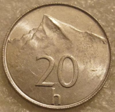 Лот: 9068814. Фото: 1. 20 геллеров 1994 Словакия Горы. Европа