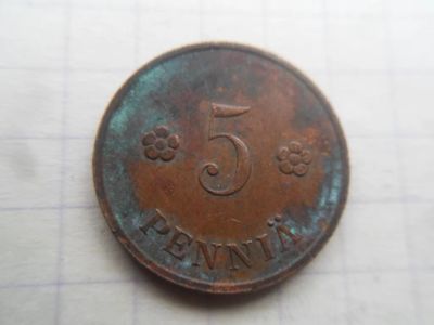 Лот: 21443205. Фото: 1. Финляндия 5 пенни 1934. Европа