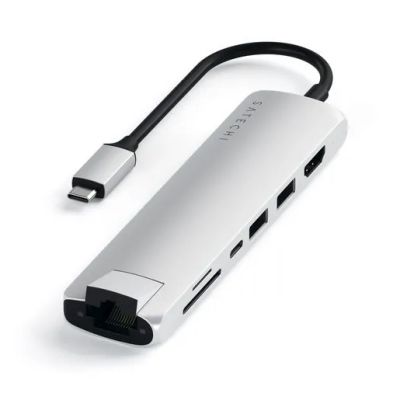 Лот: 21574413. Фото: 1. Адаптер Satechi USB-C Slim Multiport... USB-флеш карты
