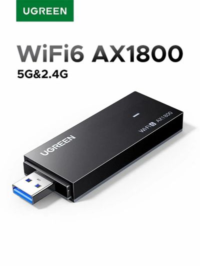 Лот: 25889267. Фото: 1. Адаптер UGREEN CM499 (65225) AX1800... WiFi, Bluetooth адаптеры