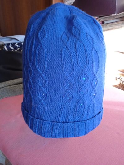 Лот: 19633166. Фото: 1. шапка женская синяя яркая. Головные уборы