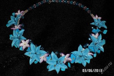 Лот: 2946228. Фото: 1. Колье Небесная росса , ручная... Бижутерия ручной работы