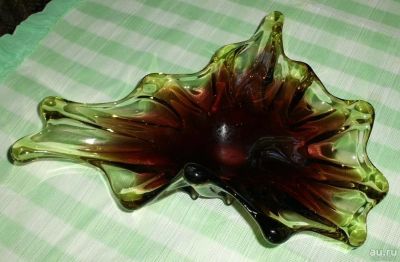 Лот: 12071176. Фото: 1. Ваза медуза цветное стекло СССР... Предметы интерьера и быта