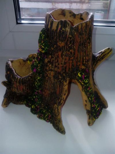 Лот: 3894664. Фото: 1. Грот в аквариум пень большой-... Грунты, украшения, наполнения