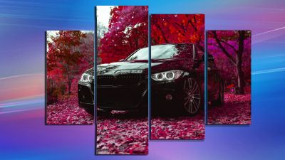 Лот: 10290946. Фото: 1. Модульная картина на холсте Беха... Холсты чистые