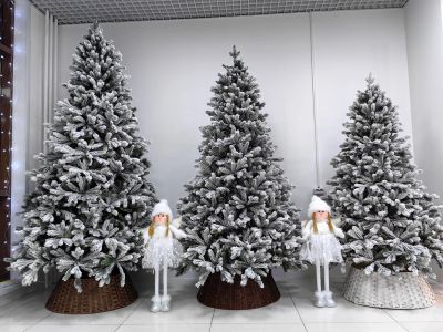 Лот: 25886637. Фото: 1. Елка искусственная литая заснеженная... Ёлки новогодние