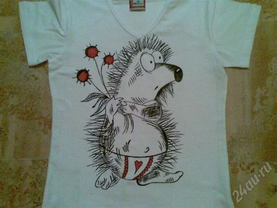 Лот: 626122. Фото: 1. Футболка "Ёжик". Свитеры, толстовки, худи