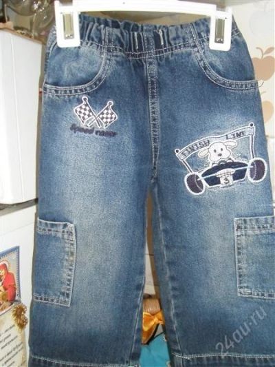 Лот: 1939745. Фото: 1. джинсы д/м 1-2года+рубашка в подарок. Брюки, шорты, джинсы