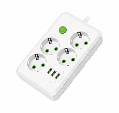 Лот: 25799960. Фото: 1. Сетевой удлинитель Amper 4,0м... Удлинители, тройники, сетевые фильтры