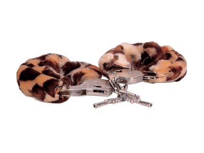 Лот: 5148880. Фото: 1. Металлические наручники, обшитые... Подарки на 8 марта