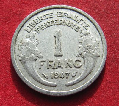 Лот: 20982514. Фото: 1. Франция 1 франк, 1947г. Европа