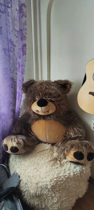 Лот: 25798624. Фото: 1. Большой мягкий медведь. Мягкие