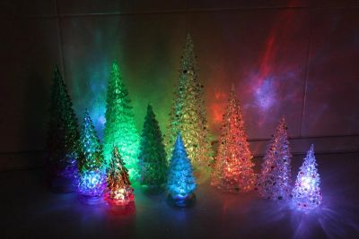 Лот: 3482558. Фото: 1. 10 елок декоративных с разноцветной... Ёлки новогодние