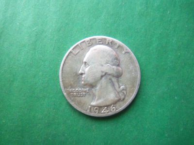 Лот: 19863806. Фото: 1. США 25 центов квотер 1946 г. серебро... Америка