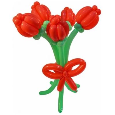 Лот: 5143732. Фото: 1. Цветы тюльпаны из воздушных шаров... Воздушные шары