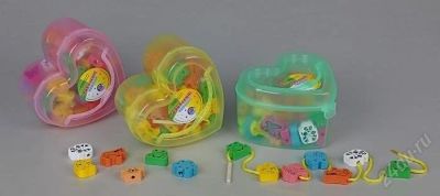 Лот: 958129. Фото: 1. шнуровка "Бусы 60шт,ассорти Звери... Развивающие