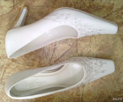 Лот: 9128785. Фото: 1. Туфли свадебные, белые, 35размер... Туфли
