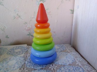 Лот: 13788395. Фото: 1. Пирамидка пластмассовая, 25 см. Развивающие