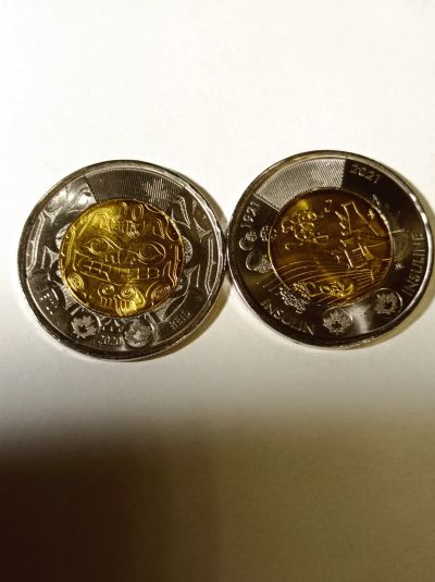Лот: 21172579. Фото: 1. Две монеты Канада. 2020,2021... Америка