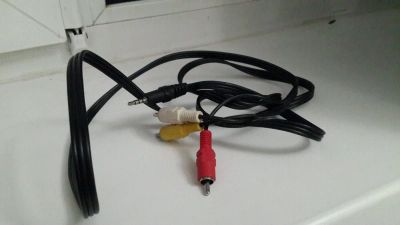 Лот: 10243046. Фото: 1. Кабель 3.5 jack- 3 тюльпана (звук... Шлейфы, кабели, переходники