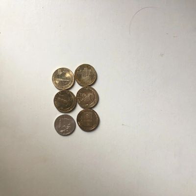 Лот: 16747786. Фото: 1. 6 монет 10 рублей ГВС обмен. Россия после 1991 года