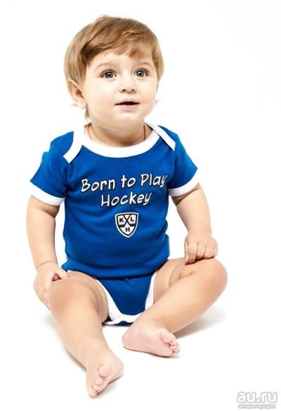 Лот: 13424095. Фото: 1. Боди КХЛ с коротким рукавом, Синий... Спортивная одежда