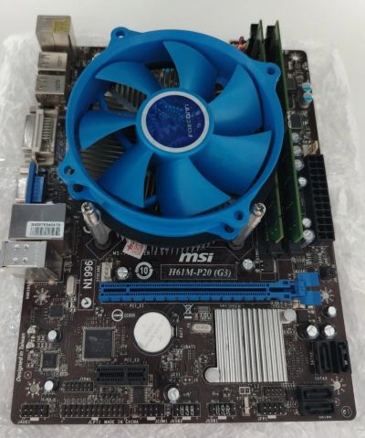 Лот: 25898930. Фото: 1. Комплект ( Мать, Проц, Память... Комплекты запчастей