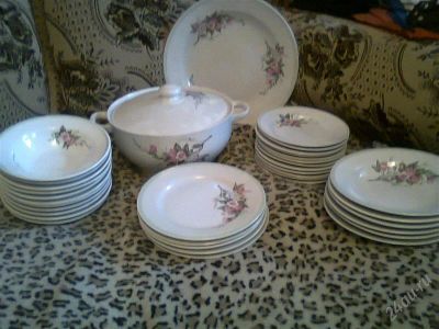 Лот: 2476115. Фото: 1. Сервиз фарфор СССР. Хайтинский... Сервизы, наборы посуды