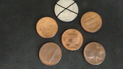 Лот: 17325595. Фото: 1. США 1 цент 5 монет 1985-1995 одним... Америка