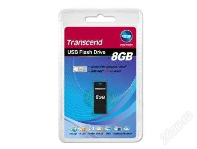 Лот: 1306282. Фото: 1. USB Flash 8Gb Transcend SuperStick... USB-флеш карты