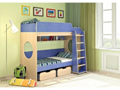 Лот: 3437363. Фото: 1. Детская кровать двухъярусная Л-7... Детские кровати и кроватки